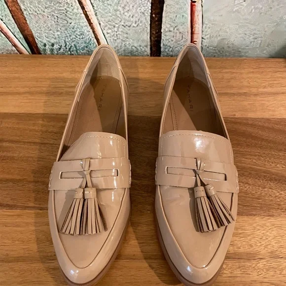 Tahari Shoes Tahari Nude Patent Leather Loafers Poshmark